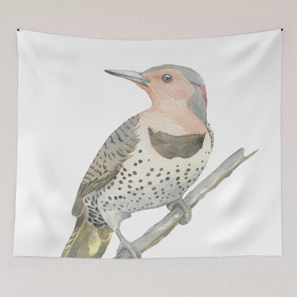 Item preview, northern flicker watercolor bird portrait v2 designed and sold by L'Atelier Oranjade.