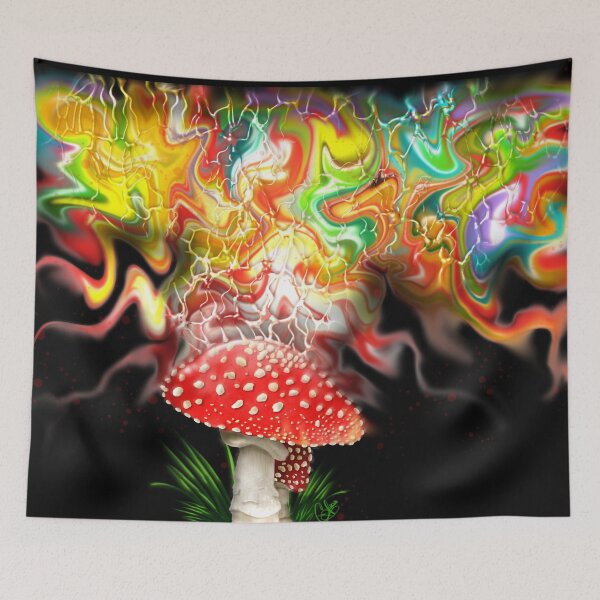 Item preview, Toadstool mushroom, digital fluid pour with cells designed and sold by MayGreenAbgrall.