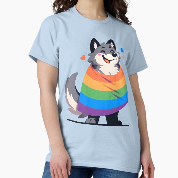 Item preview, Comfy Womfy Furry Pride Wolf LGBTQ Rainbow designed and sold by BlueBullBazaar.