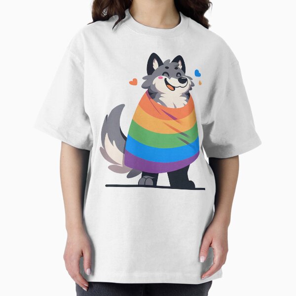 Item preview, Comfy Womfy Furry Pride Wolf LGBTQ Rainbow designed and sold by BlueBullBazaar.