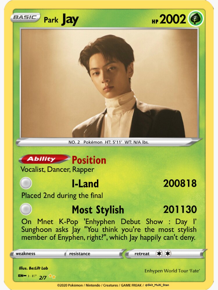 Enhypen Jay 2nd World Tour 'Fate' Poké-card