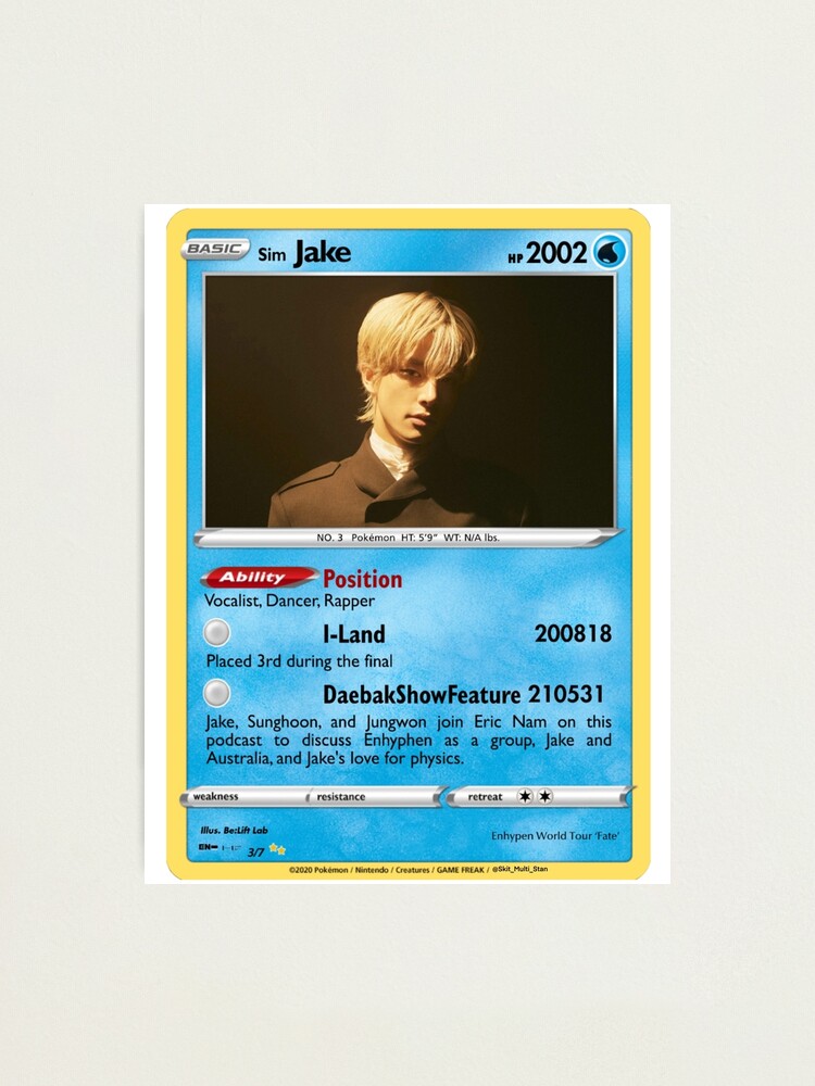 Enhypen Jake 2nd World Tour 'Fate' Poké-card