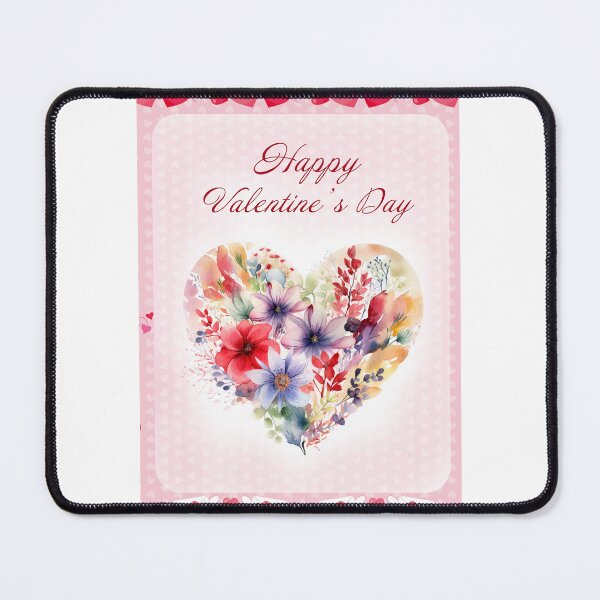 Item preview,  Happy Valentine's day card with watercolor red  Heart and flowers St Valentine's Day postcard designed and sold by Createya.