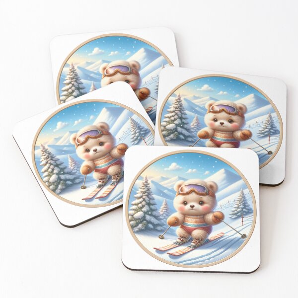 Item preview, Cute Skiing Bear | Winter Sport | Skier | Fluffy Bear designed and sold by ShopCoolStop.