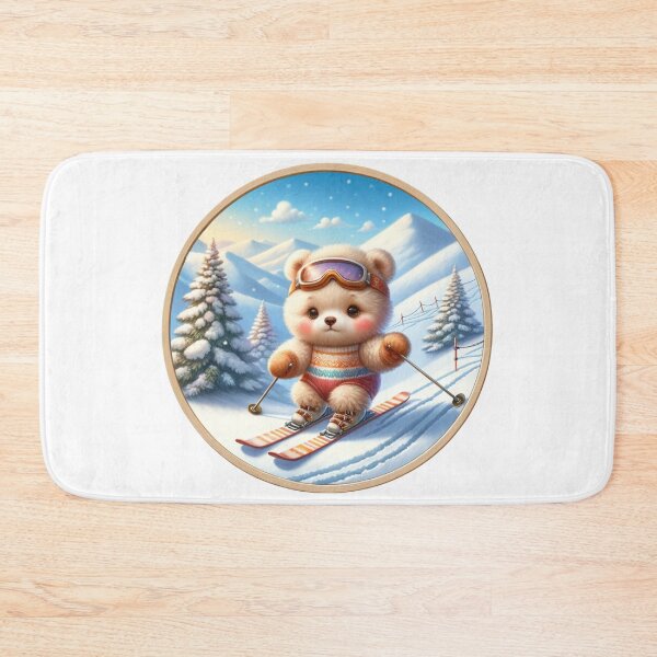 Item preview, Cute Skiing Bear | Winter Sport | Skier | Fluffy Bear designed and sold by ShopCoolStop.