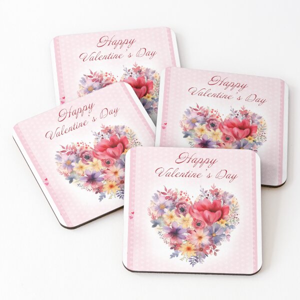 Item preview,  Happy Valentine's day card with watercolor red  Heart and flowers St Valentine's Day postcard designed and sold by Createya.