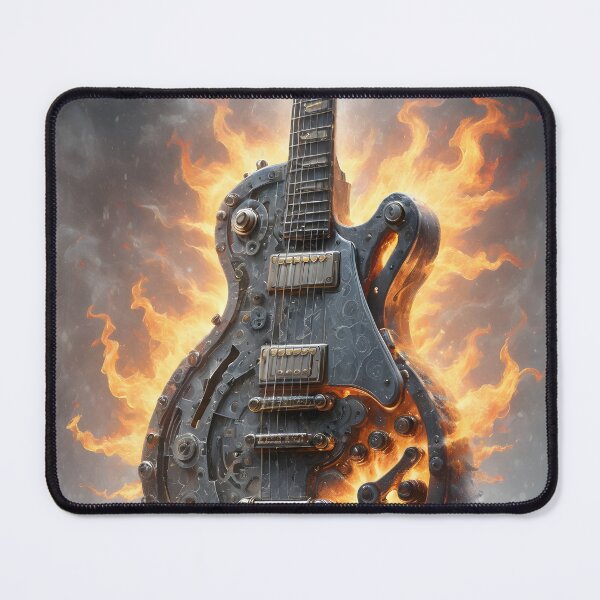 Item preview, Steampunk Electric Guitar, Fire and Ice designed and sold by Geek-Girl-Art.