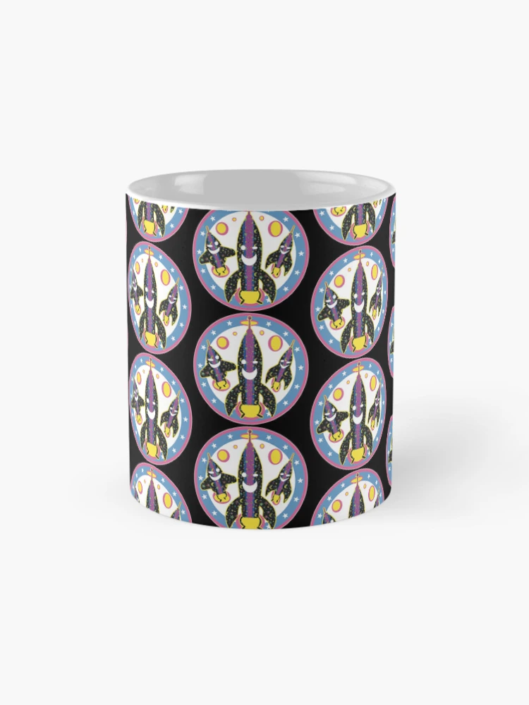 Thumbnail 4 of 6, Coffee Mug, Happy Retro Rocketships designed and sold by Rickybrook.