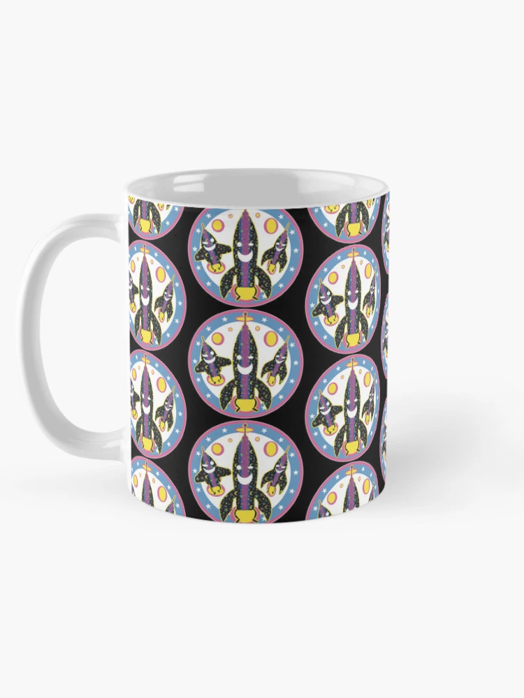 Thumbnail 5 of 6, Coffee Mug, Happy Retro Rocketships designed and sold by Rickybrook.