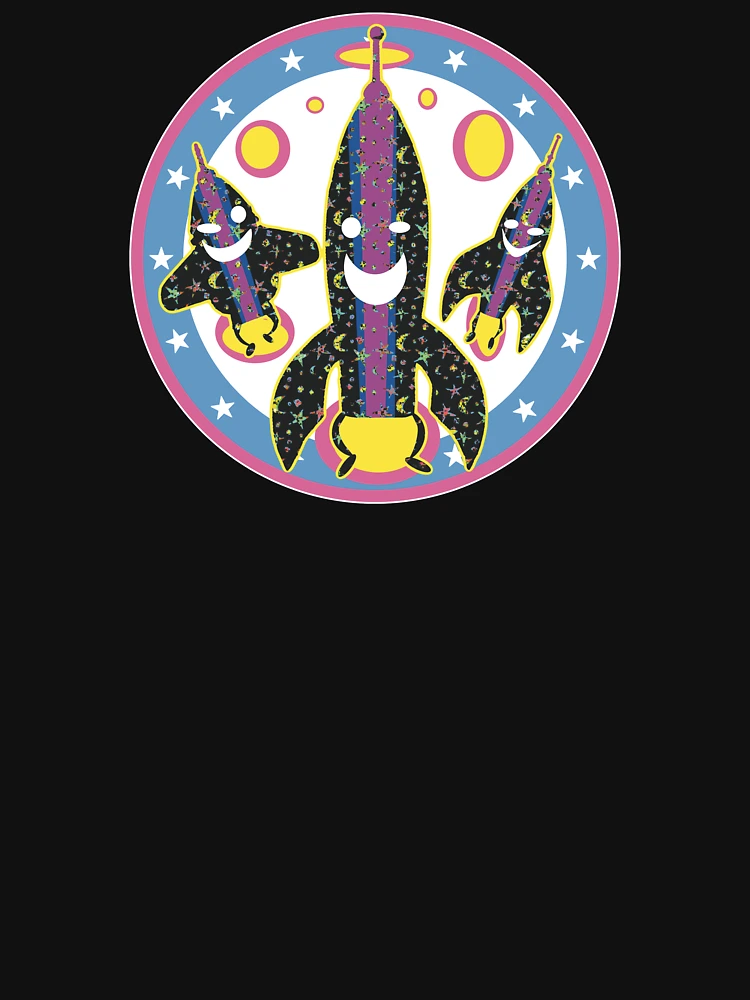 Thumbnail 6 of 6, Premium Oversized Sweatshirt, Happy Retro Rocketships designed and sold by Rickybrook.