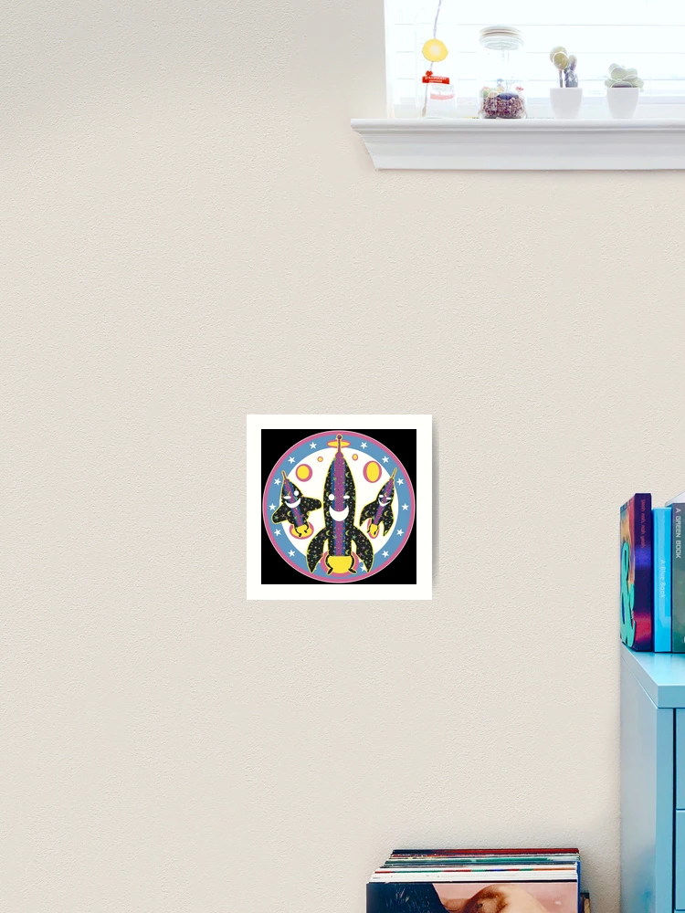 Thumbnail 2 of 3, Art Print, Happy Retro Rocketships designed and sold by Rickybrook.