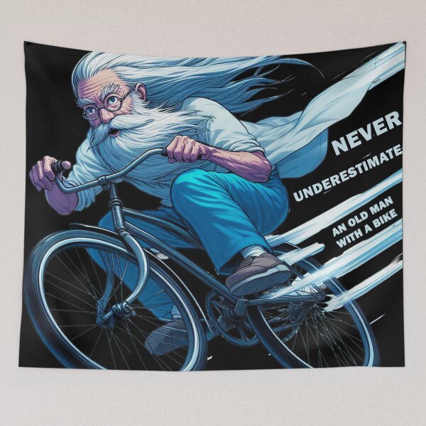 Item preview, Never Underestimate an Old Man with a Bike designed and sold by Echonn.