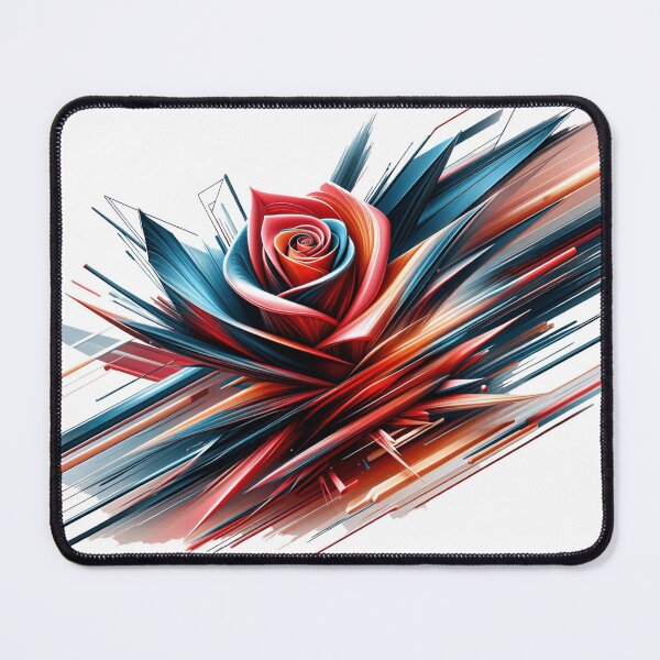 Item preview, Dynamic rose in abstract speed explosion of glowing color rays. designed and sold by NexusSales.