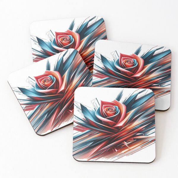 Item preview, Dynamic rose in abstract speed explosion of glowing color rays. designed and sold by NexusSales.