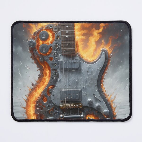 Item preview, Steampunk Electric Guitar, Fire and Ice designed and sold by Geek-Girl-Art.