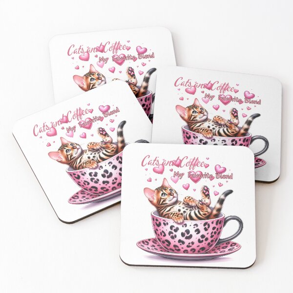 Item preview, Funny Cat and Coffee in Lovely Style designed and sold by Promoc.