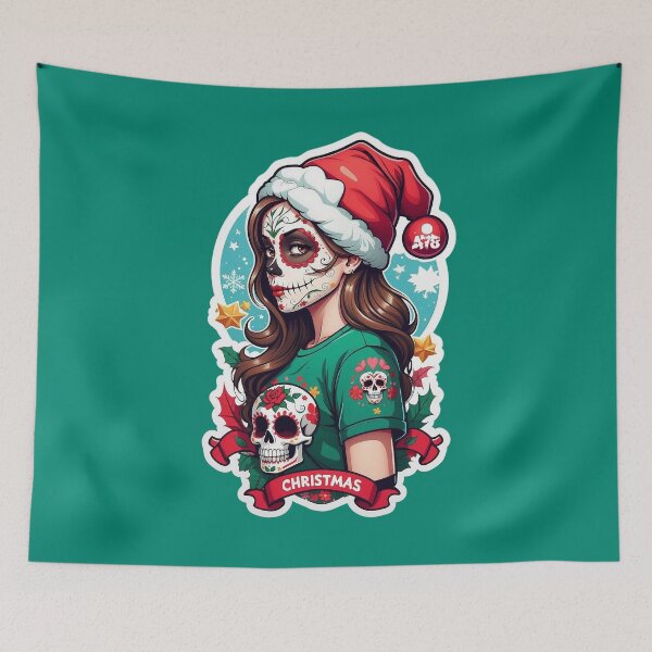 Item preview, Sugar Skull Girl Christmas (1) designed and sold by A78-Designs.