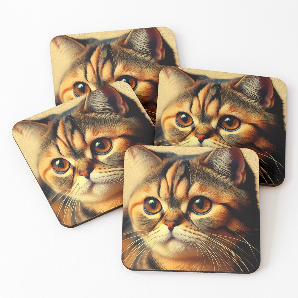 Artikel-Vorschau von Untersetzer (4er Set), designt und verkauft von BastKittyStore.