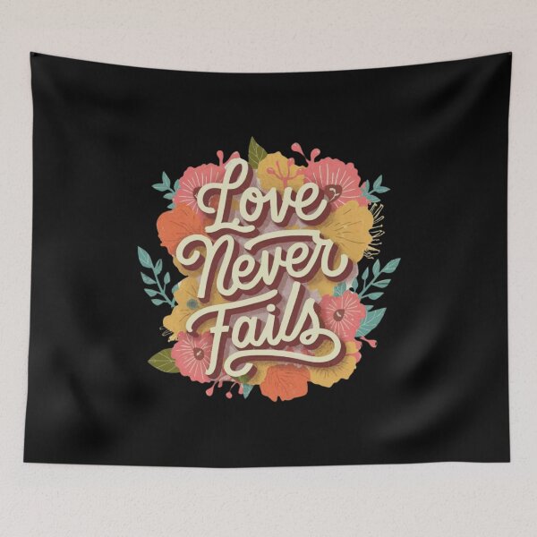 Item preview, Love Never Fails Bible Verse designed and sold by EanayarDesigns.