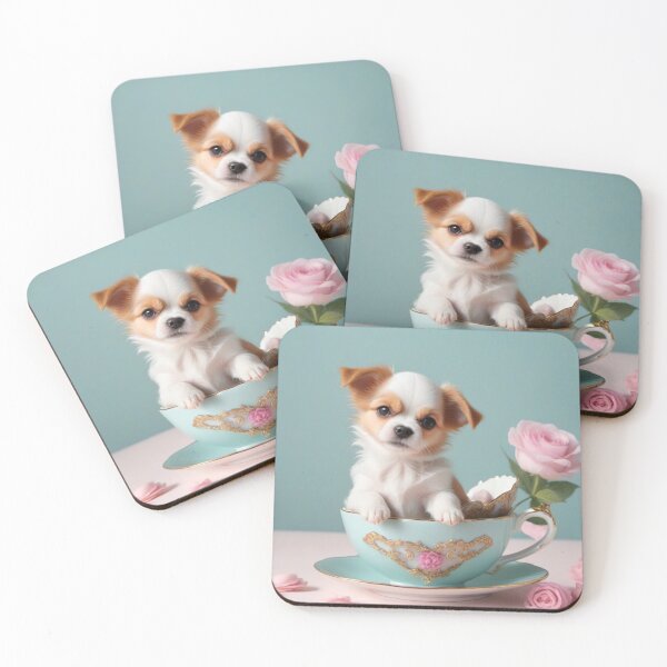 Item preview, Cute Puppy Dog in Teacup designed and sold by Mystical Widget Productions.