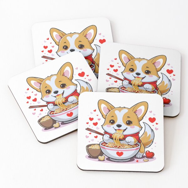 Item preview, Corgi Eating Ramen, Cute Kawaii Corgi Dog designed and sold by saloui.