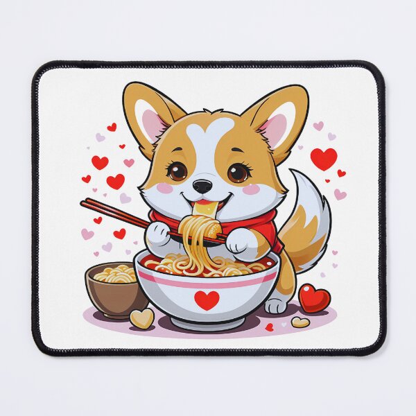 Item preview, Corgi Eating Ramen, Cute Kawaii Corgi Dog designed and sold by saloui.
