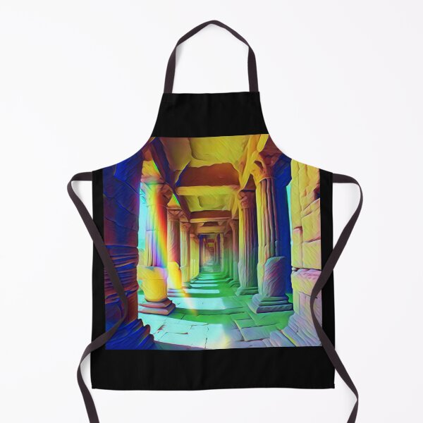 Item preview, Ancient Egyptian Temple Complex in colorful waves designed and sold by Runes & Embers .