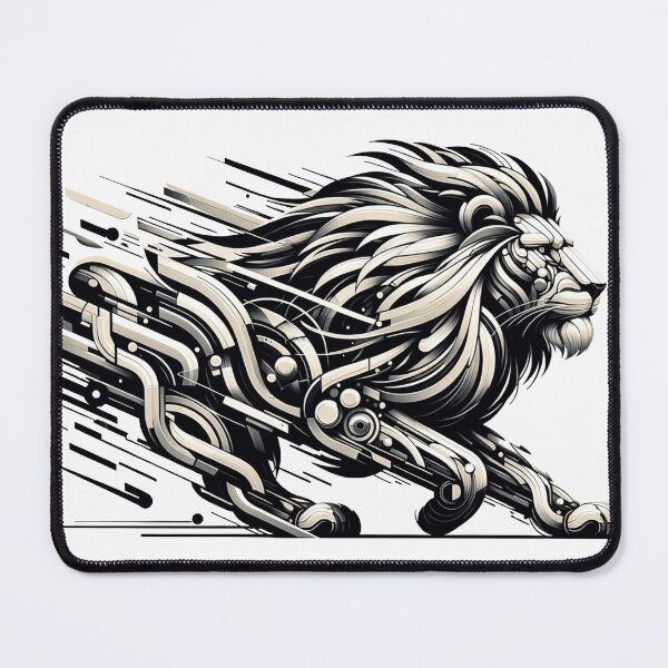 Item preview, Mechanized lion in swing dynamics with abstract elements designed and sold by NexusSales.