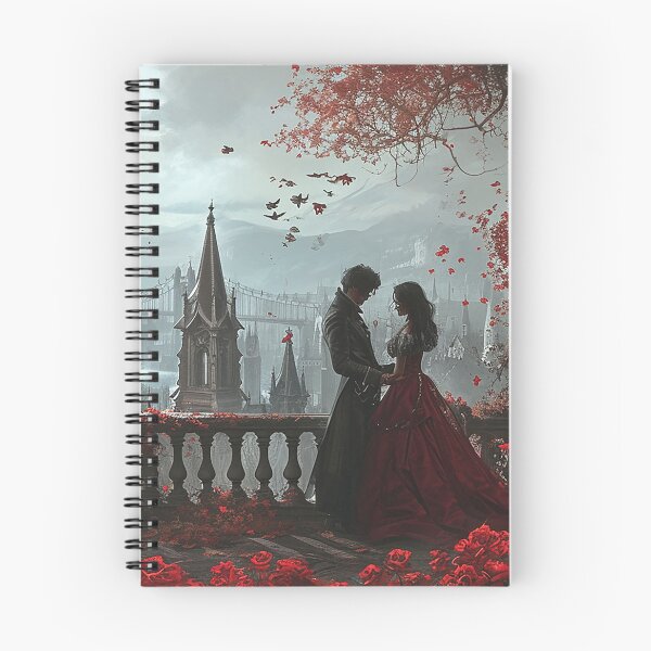 Item preview, Gothic Fairy Tale and Romance Art: Crimson, Roses, Couple designed and sold by Fortuitous-Find.