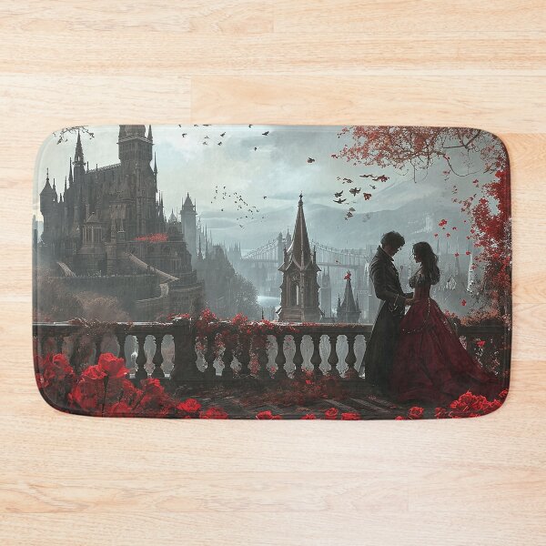 Item preview, Gothic Fairy Tale and Romance Art: Crimson, Roses, Couple designed and sold by Fortuitous-Find.