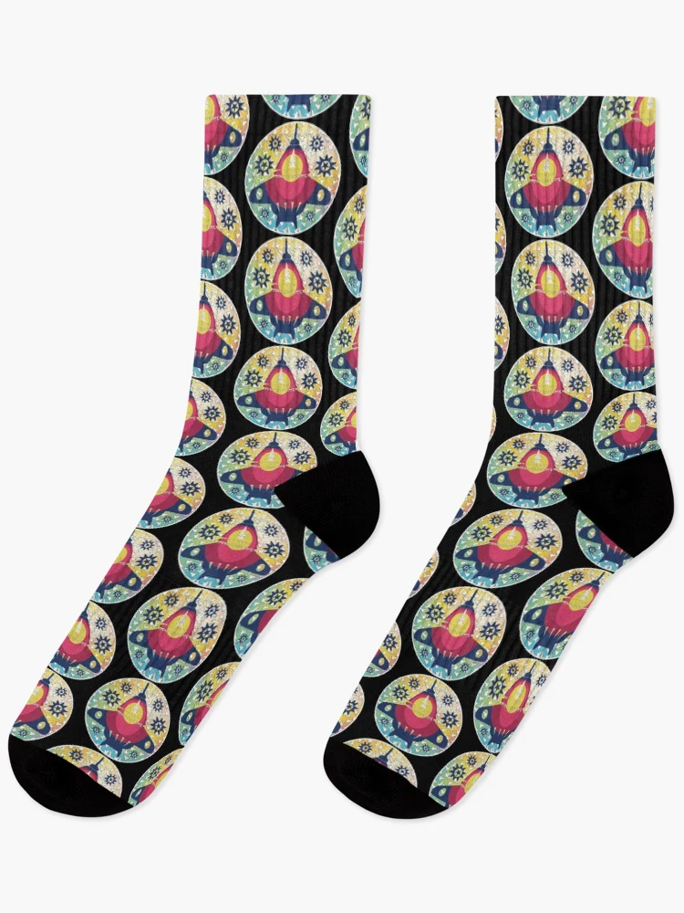 Thumbnail 1 of 5, Socks, Retro Spaceship designed and sold by Rickybrook.