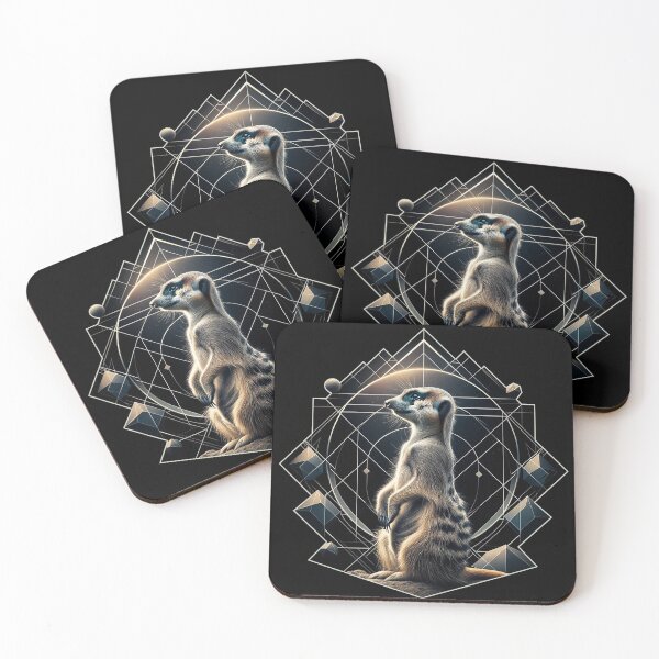Item preview, Astral Meerkat Among Abstract Forms designed and sold by johnnycreidy.