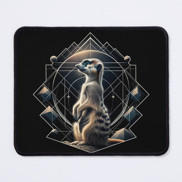 Item preview, Astral Meerkat Among Abstract Forms designed and sold by johnnycreidy.