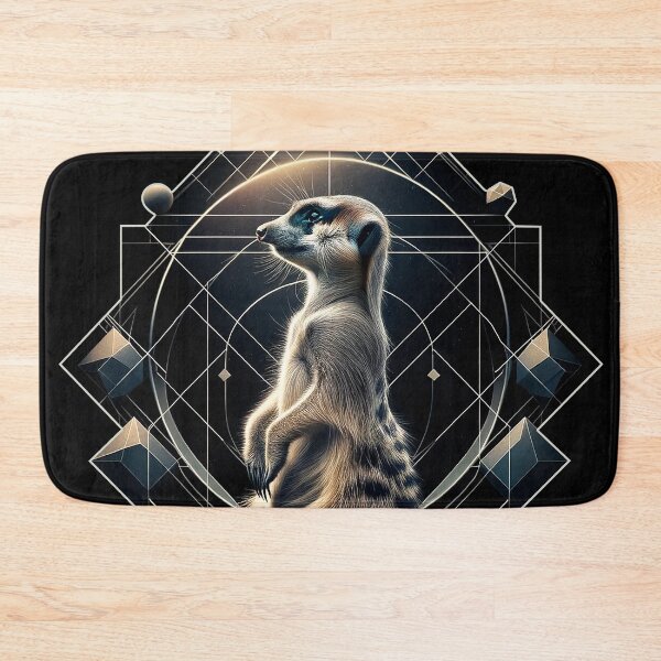Item preview, Astral Meerkat Among Abstract Forms designed and sold by johnnycreidy.
