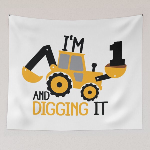Item preview, Construction Birthday Digging It: 1st Birthday designed and sold by sweetbelle.