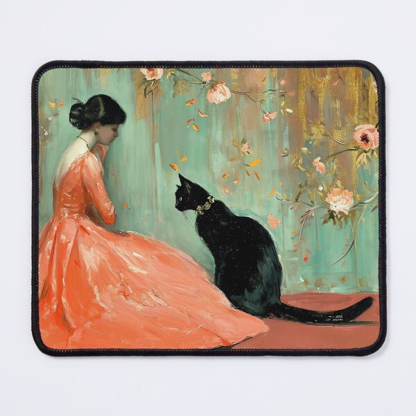 Item preview, Decadent young woman Cat Ramon Casa Black Cat designed and sold by Peek-Designs.