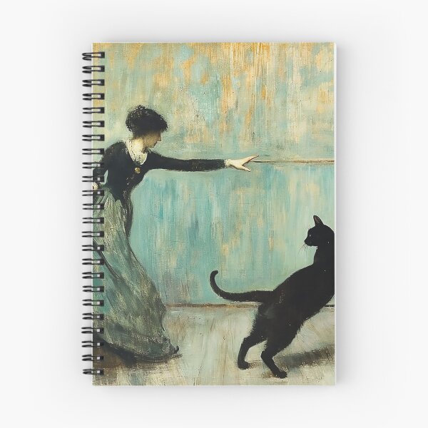 Item preview, Black Cat Decadent young woman With a Cat designed and sold by Peek-Designs.
