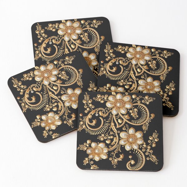 Item preview, Gold emboidery print designed and sold by Tangibles.