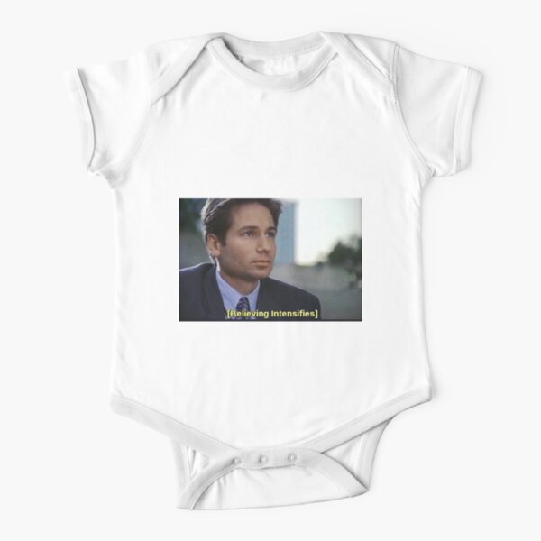 BELIEVING INTENSIFIES! FOX MULDER / X FILES Short Sleeve Baby One-Piece