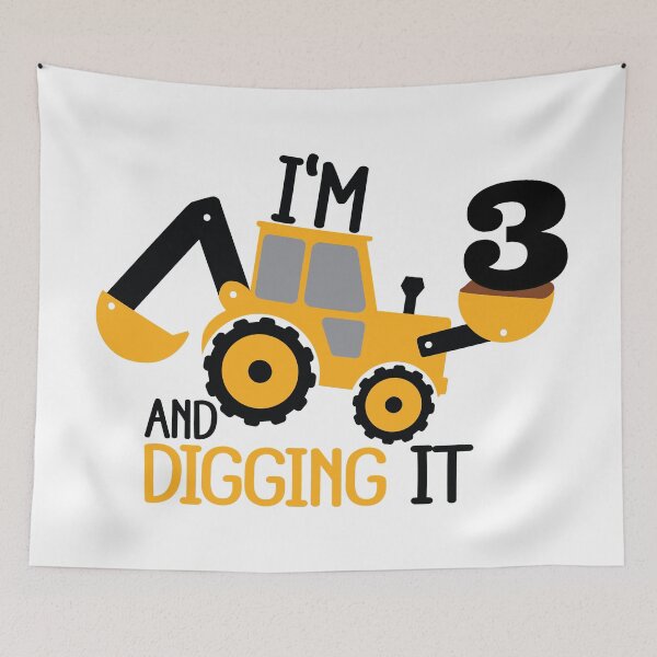 Item preview, Construction Birthday Digging It: 3rd Birthday designed and sold by sweetbelle.