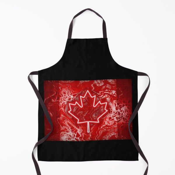Item preview, Canadian flag, digital fluid pour with cells designed and sold by MayGreenAbgrall.