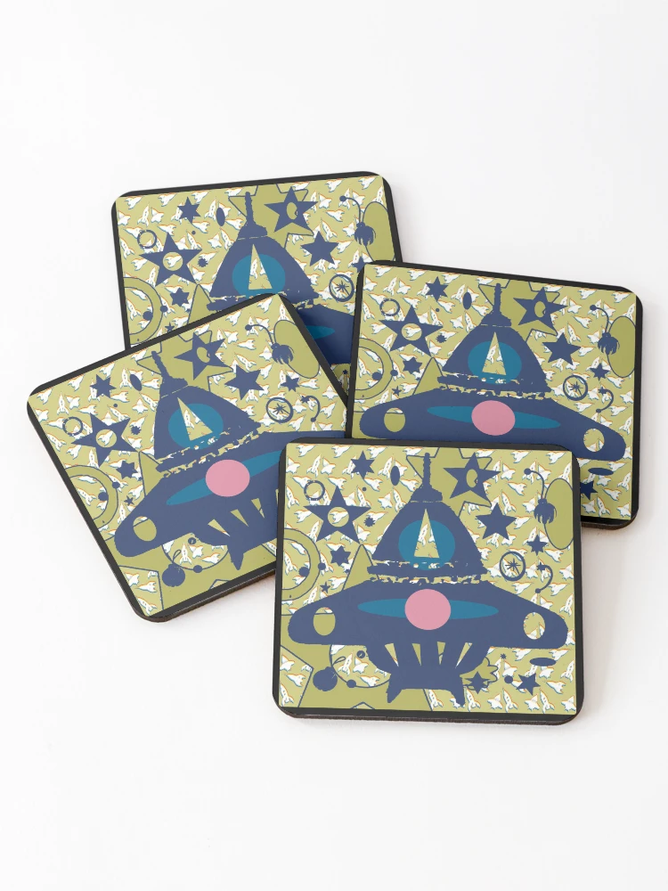 Thumbnail 1 of 5, Coasters (Set of 4), Retro Spacecraft designed and sold by Rickybrook.