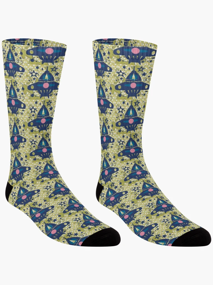 Thumbnail 3 of 5, Socks, Retro Spacecraft designed and sold by Rickybrook.