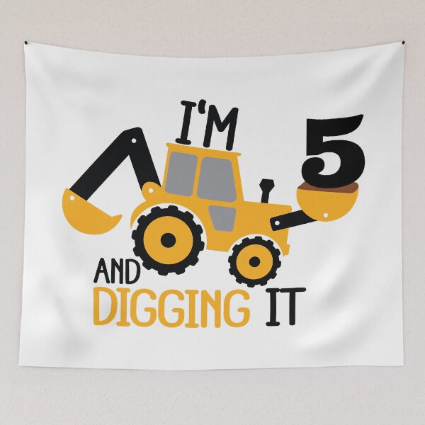 Item preview, Construction Birthday Digging It: 5th Birthday designed and sold by sweetbelle.