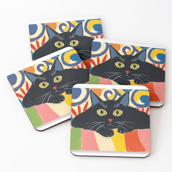 Item preview, Black Cat Matisse Inspired Cat Henri Matisse Cat Art designed and sold by Peek-Designs.
