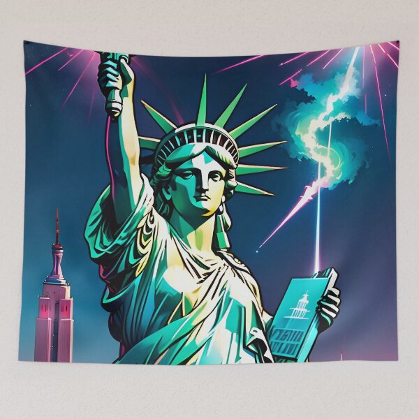Item preview, Vaporwave Statue Of Liberty designed and sold by TheArtOfPat.