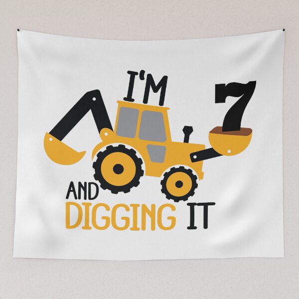 Item preview, Construction Birthday Digging It: 7th Birthday designed and sold by sweetbelle.