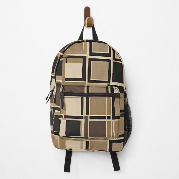Item preview, Vintage Black-Brown-Beige Abstract Square Pattern designed and sold by Gaborai.