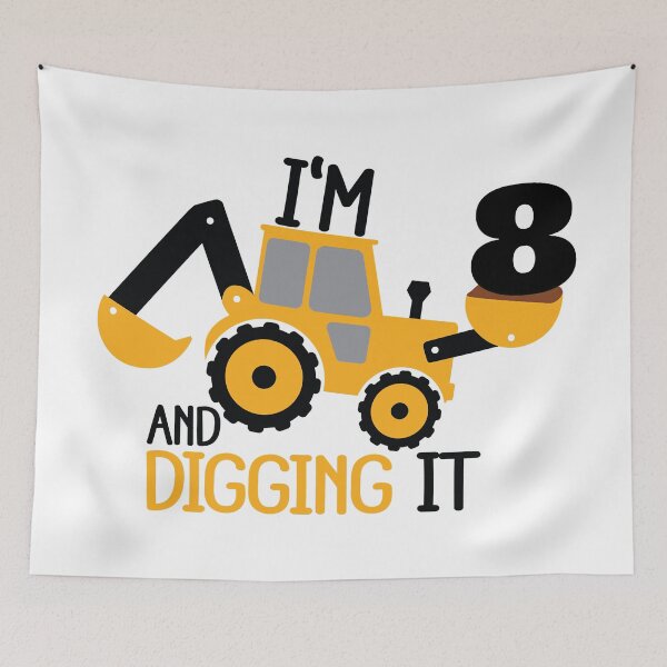 Item preview, Construction Birthday Digging It: 8th Birthday designed and sold by sweetbelle.