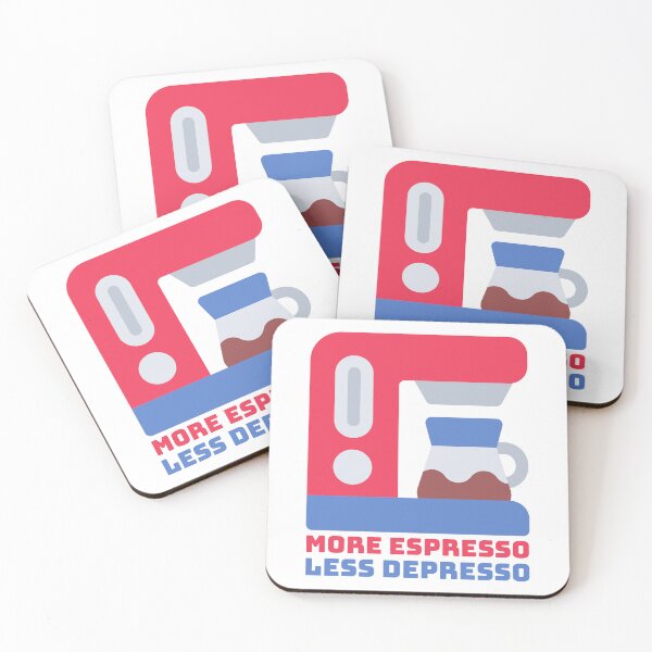 Item preview, More Espresso Less Depresso Funny Coffee Maker designed and sold by PMCreative.